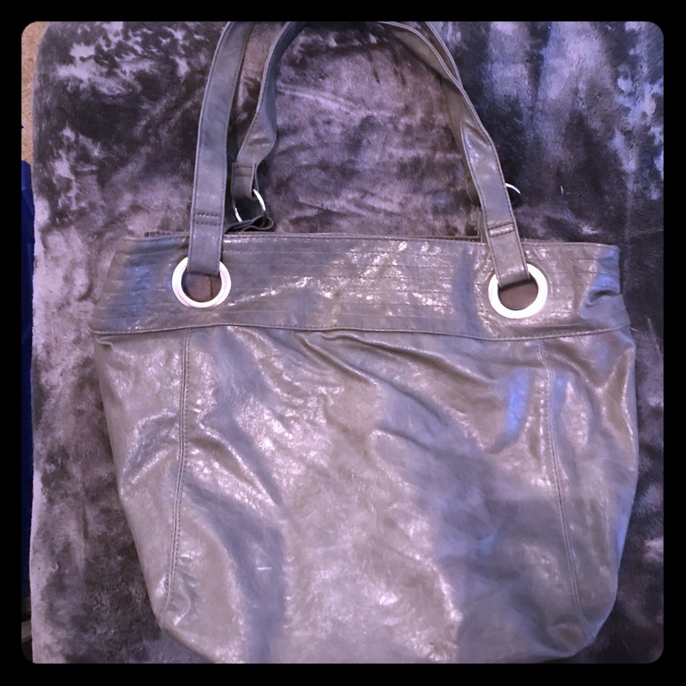 Gray oversized slouchy bag